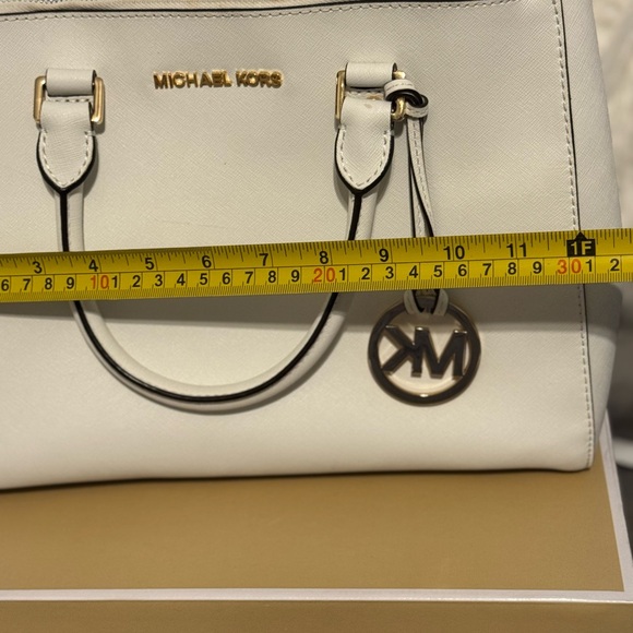 Michael Kors Cream Satchel with Gold Accents - Picture 10 of 13